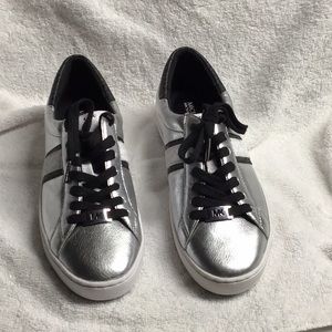 Michael Kors Silver Metallic tennis shoes